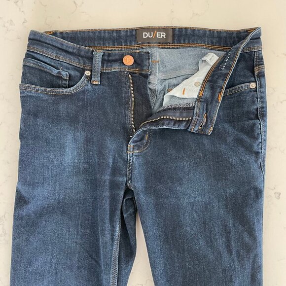 DU/ER Slim Fit MFLS3002 Performance Technical Denim Jeans Heritage Blue 31x34 - Picture 13 of 16
